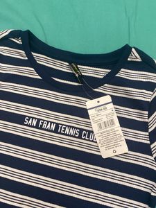 Striped Navy &amp; White Dress