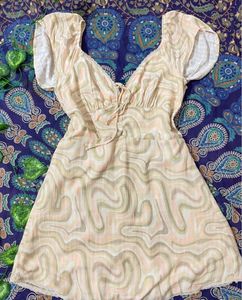 Swirl Print Mini Dress