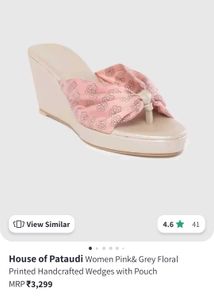 House of Pataudi Floral Wedges