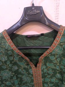 Green Printed Kurti
