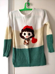 Off White Full Sleeve Sweater