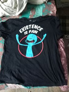 Red Wolf 2xl Xxl Black Rick And Morty (Existence Is Pain)