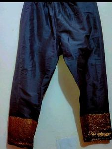 Black Plazo Pant With Sequins Dupatta 30 Waist
