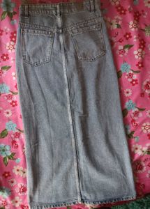 Cut Jeans Skirt