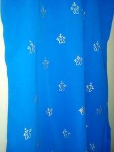 Womens Festive Wear Blue Kurti With Pyjama Pant.