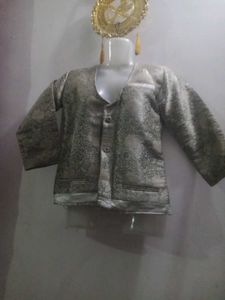 Patterned Blazer with Trim