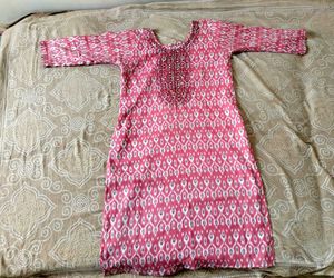Pink Patterned Kurti
