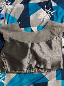 Elegant Embellished Blouse with lehanga and chunni