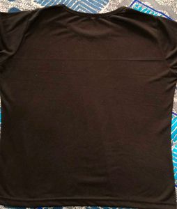 Striped full length Sleeve Black Top