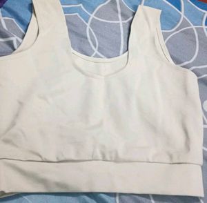 Cream Crop Tank Top Totally New