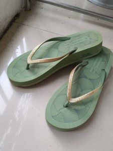 forever glam  Green Flip Flops