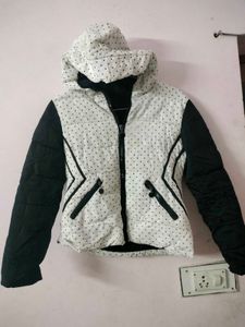 Stylish Polka Dot Puffer Jacket