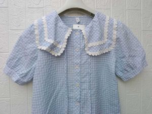 New with tag Pinterest Korean Chic Blue Gingham Bl