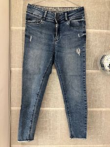 Distressed Wash Jeans