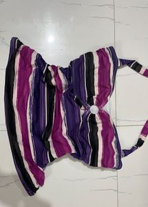Striped Purple Swim Top