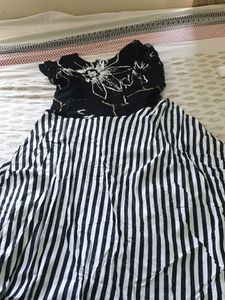 Black And White Long Dress
