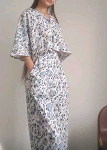 Abstract Print Midi Dress
