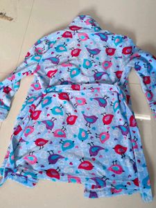 Cute Bird Print Robe