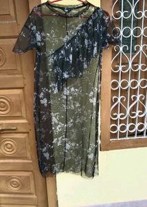Party Wear Transpaent Midi Dress