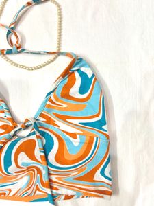 Retro Swirl Halter Top