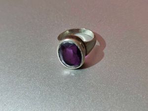 Amethyst Stone Silver Ring