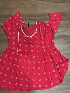 Red Printed Top