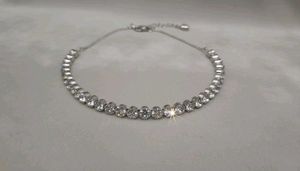 Sparkling Silver Choker Neckless