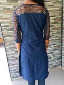 Elegant Blue Lace Kurta