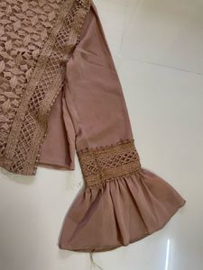 Lace Detail Bell Sleeve Top