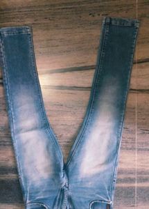 Stylish Blue Jeans With Check Shirt.