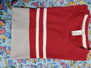 Red &amp; Grey Long Sleeve Tee