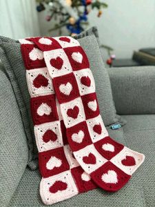 Crochet Heart Scarf &amp; Snood Set