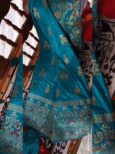 Heavy Silk Saree With Zari Border