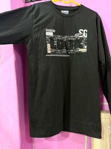 Black Graphic Print Long Sleeve