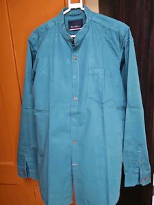 Band Collar Button Down Shirt