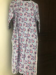 Beautiful Straight Suit With Embroidered Yoke