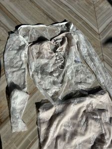 Lace Long Sleeve Top & Skirt Set