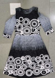 Black & White Circle Print Dress