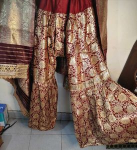 Heavy Maroon Gharara Set 🥀✨