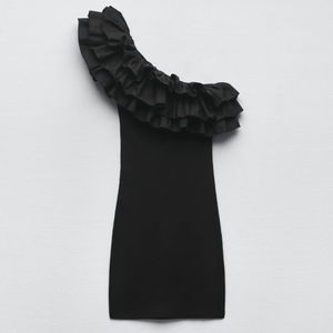 Zara Limited Edition Frill Cotton Dress From NY