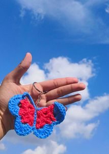 Crochet Butterfly Keychain - Handmade