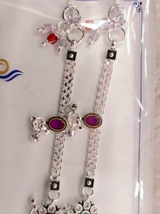 pure silver anklet