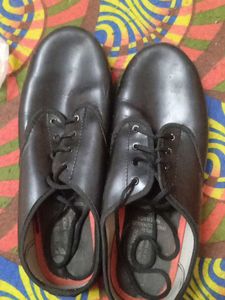Black Leather School Shoes