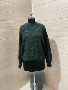 H&amp;M glitter Green Knitted Sweater