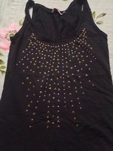 Black Studded Tank Top