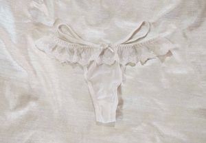 White Lace Thong