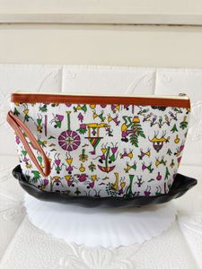 Warli Print Vanity Pouch