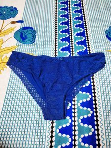 M & S Blue Lace Panty