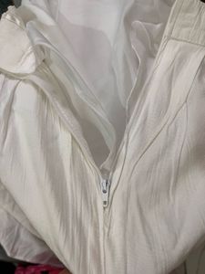 Flowy White Ethnic Skirt