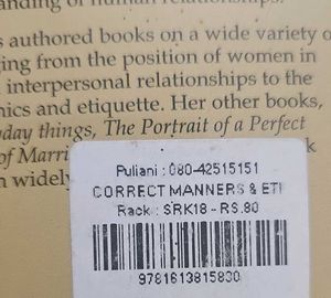 Correct Manners &amp; Etiquette Book
